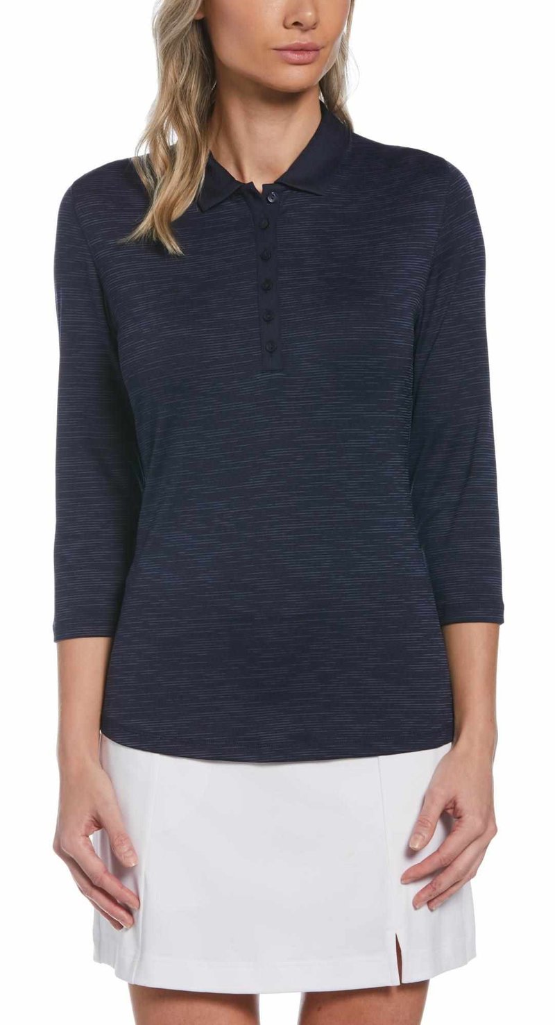 Callaway 3/4-Sleeve Swing Tech polo femme, peacoat