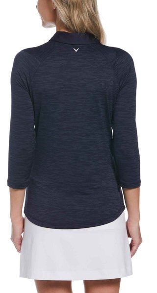 Callaway 3/4-Sleeve Swing Tech polo femme, peacoat