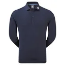 FootJoy Long Sleeve Thermocool Self Athletic Fit polo homme, navy