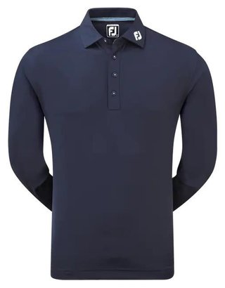 FootJoy Long Sleeve Thermocool Self Athletic Fit polo homme, navy