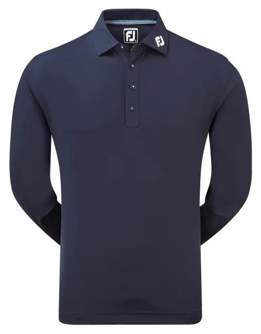 FootJoy Long Sleeve Thermocool Self Athletic Fit polo homme, navy