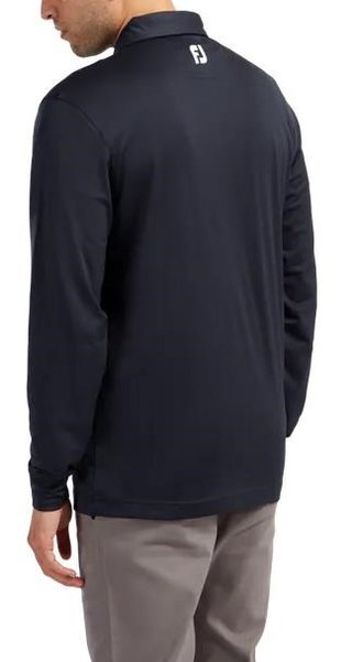FootJoy Long Sleeve Thermocool Self Athletic Fit polo homme, navy