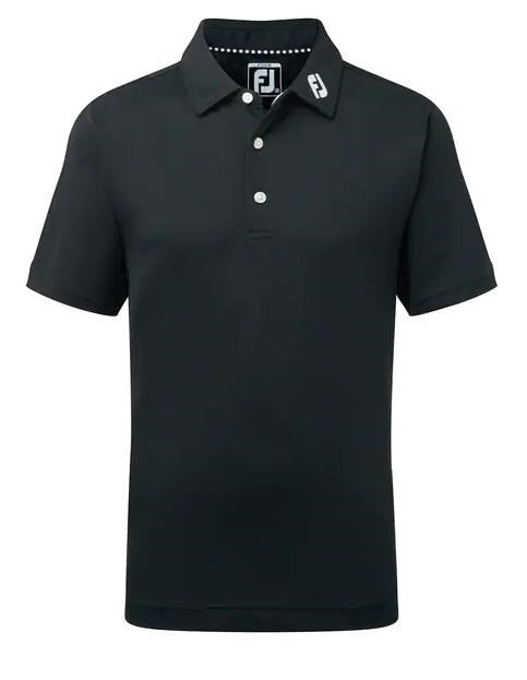 FootJoy Stretch Pique Solid polo junior, noir