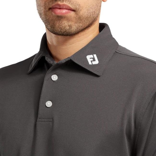 FootJoy Stretch Pique Solid polo homme, charcoal
