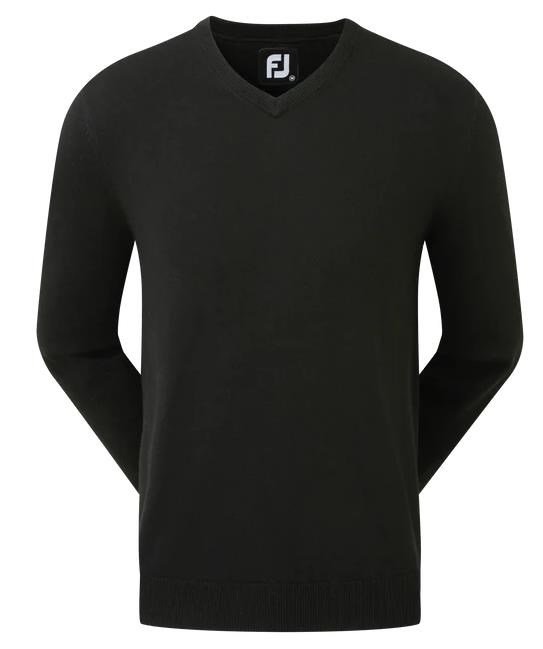 FootJoy Wool Blend V-Neck pull homme, noir