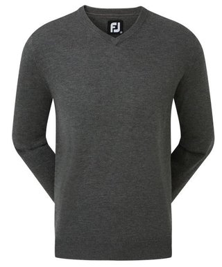 FootJoy Wool Blend V-Neck pull homme, gris foncé