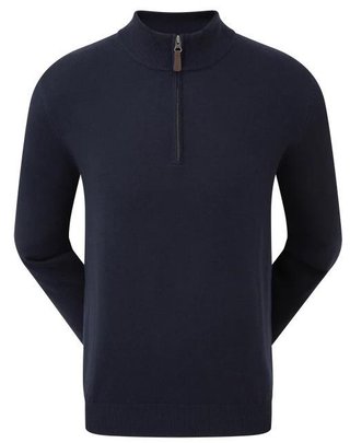 FootJoy Wool Blend 1/2 Zip pull homme, navy