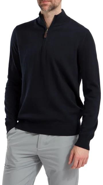 FootJoy Wool Blend 1/2 Zip pull homme, navy