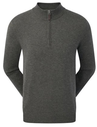 FootJoy Wool Blend 1/2 Zip pullover homme, gris