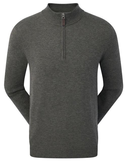 FootJoy Wool Blend 1/2 Zip pullover homme, gris