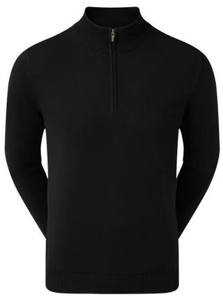 FootJoy Wool Blend 1/2 Zip Lined pull homme, noir
