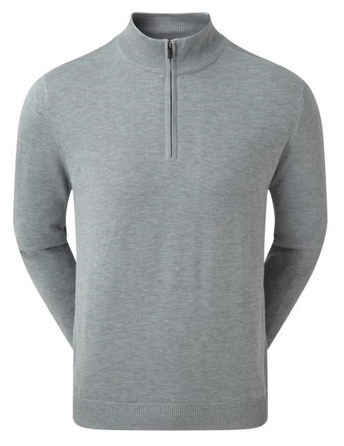 FootJoy Wool Blend 1/2 Zip Lined pull homme, heather grey