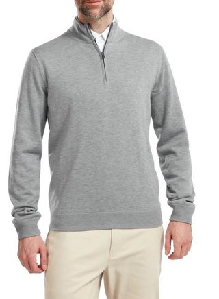 FootJoy Wool Blend 1/2 Zip Lined pull homme, heather grey