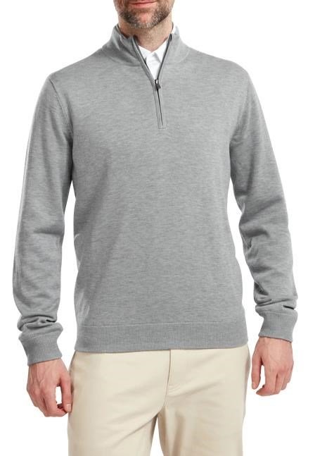 FootJoy Wool Blend 1/2 Zip Lined pull homme, heather grey
