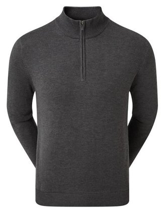 FootJoy Wool Blend 1/2 Zip Lined pullover homme, charcoal