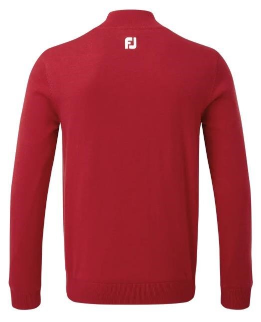 FootJoy Wool Blend 1/2 Zip Lined pullover homme, rouge