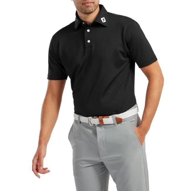 FootJoy Stretch Pique Solid polo homme, noir
