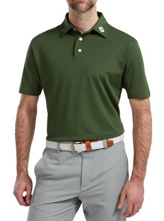 FootJoy Stretch Pique Solid polo homme, olive