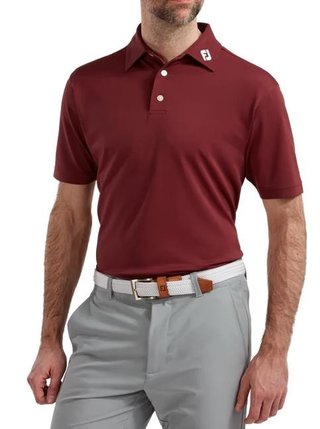 FootJoy Stretch Pique Solid polo homme, bordeaux