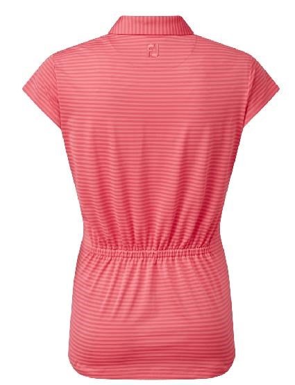 FootJoy Tonal Stripe Lisle polo femme, coral