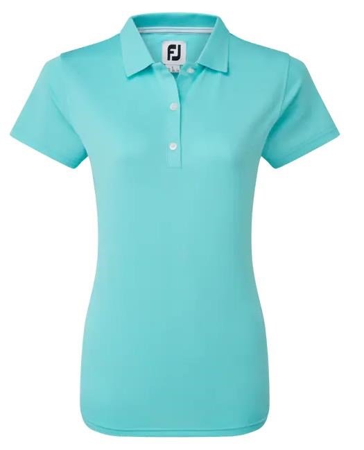 FootJoy Stretch Pique Solid polo femme, aqua