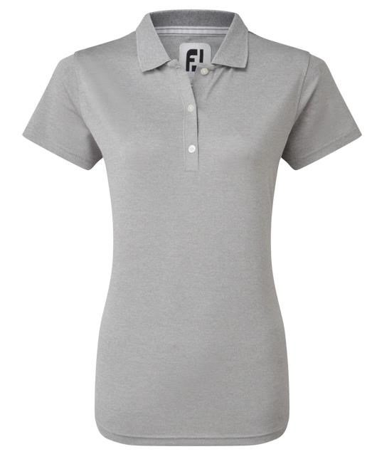 FootJoy Stretch Pique Solid polo femme, heather gray