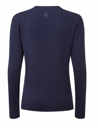 FootJoy Wool Blend V-Neck pull femme, navy