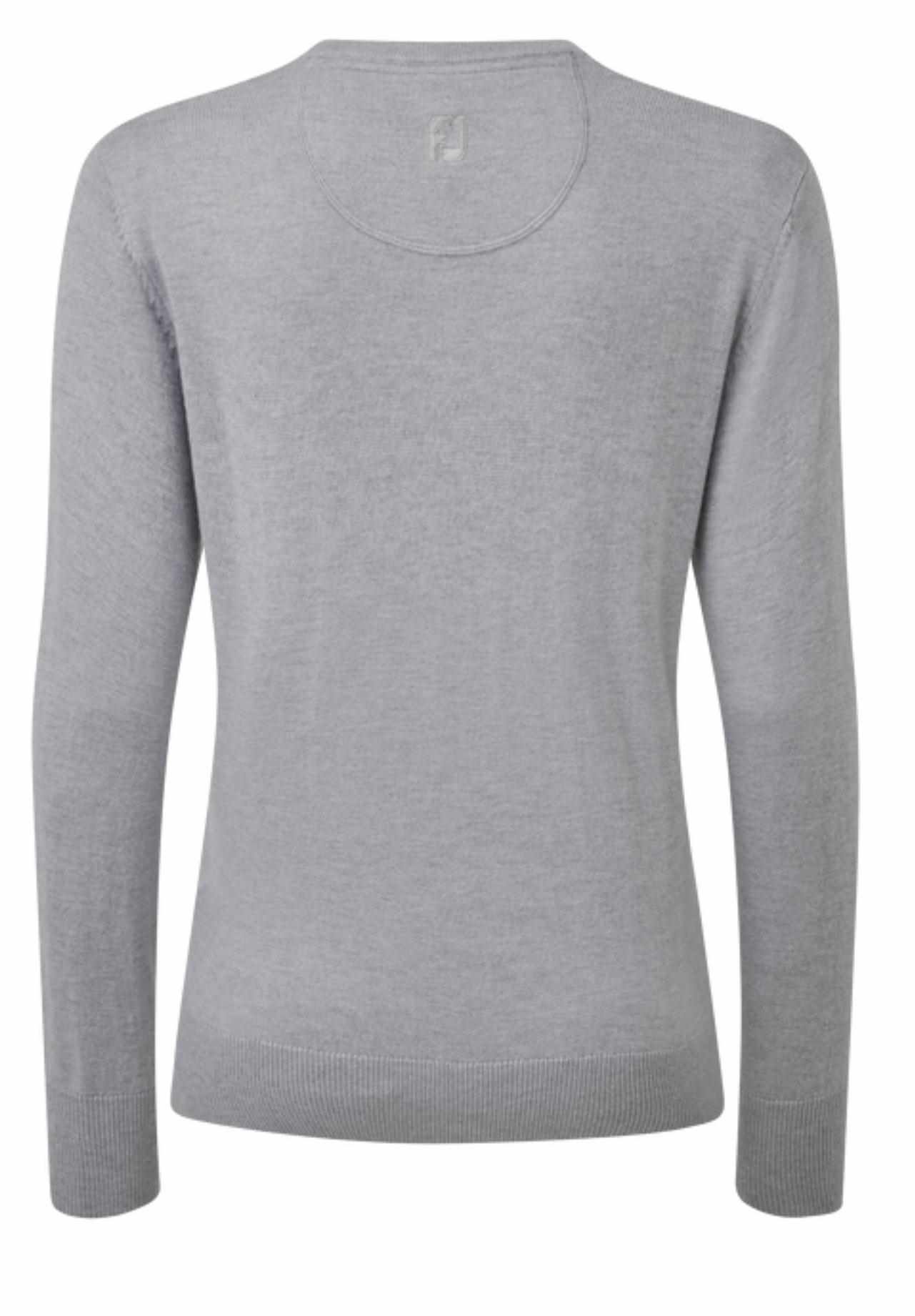 FootJoy Wool Blend V-Neck pull femme, gris