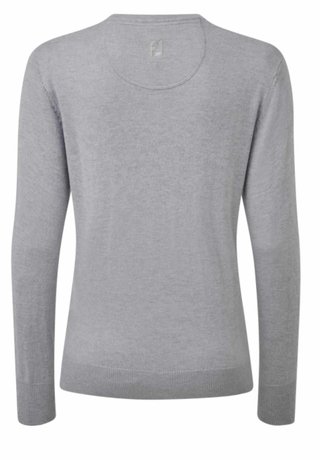FootJoy Wool Blend V-Neck pull femme, gris