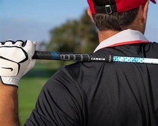 Lamkin Sonar 60R+ grip, noir/bleu, STANDARD