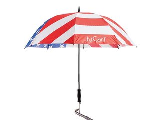 JuCad parapluie de golf télescopique 68" avec épingle, étoiles & rayures, multicolore