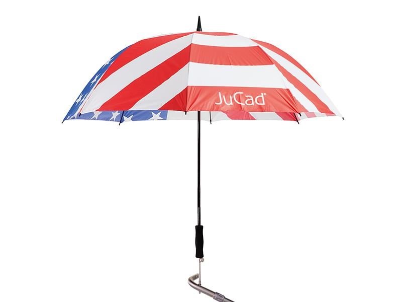 JuCad parapluie de golf télescopique 68" avec épingle, étoiles & rayures, multicolore