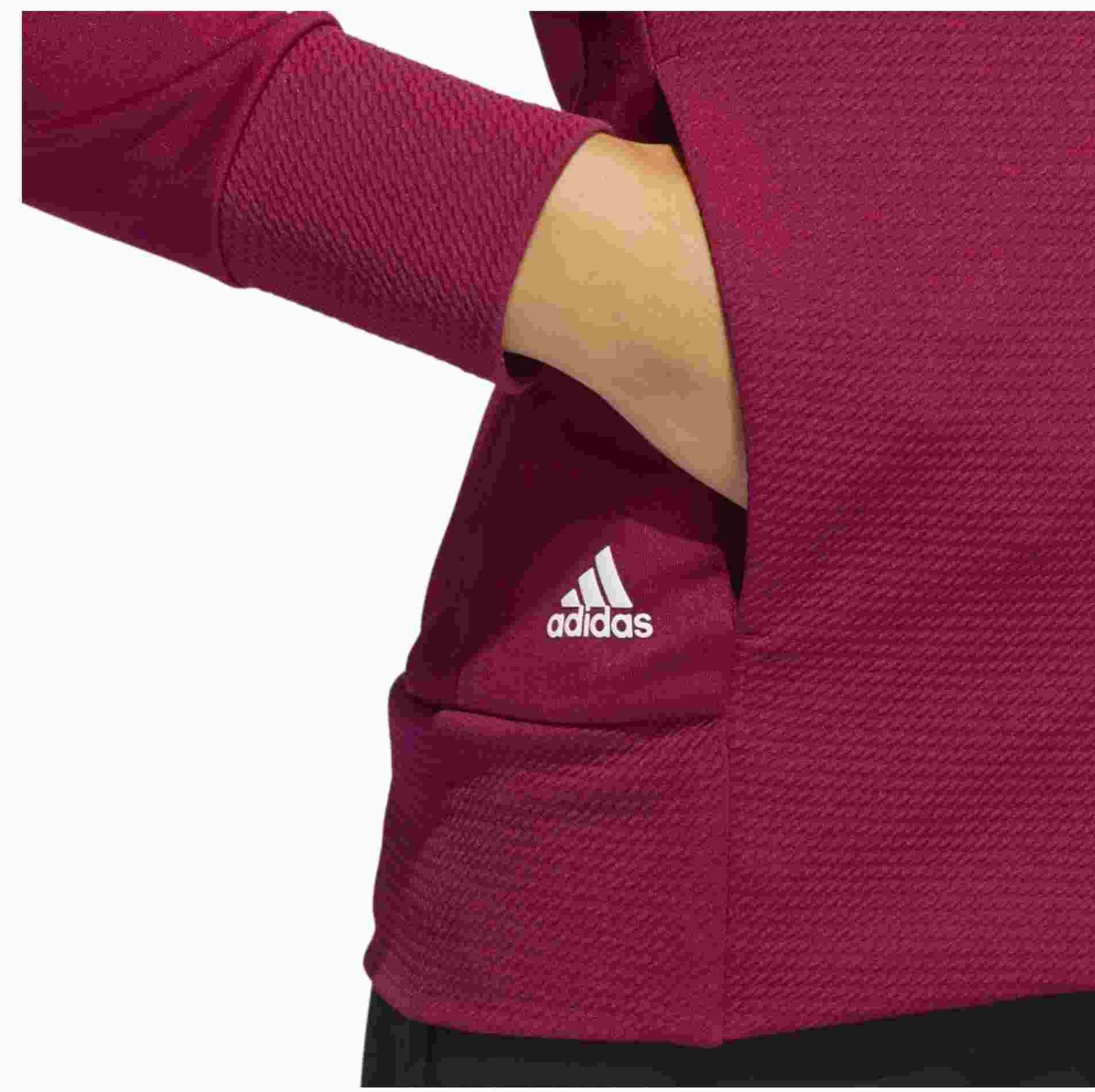 Adidas Textured Full-Zip sweatshirt femme, legacy burgundy