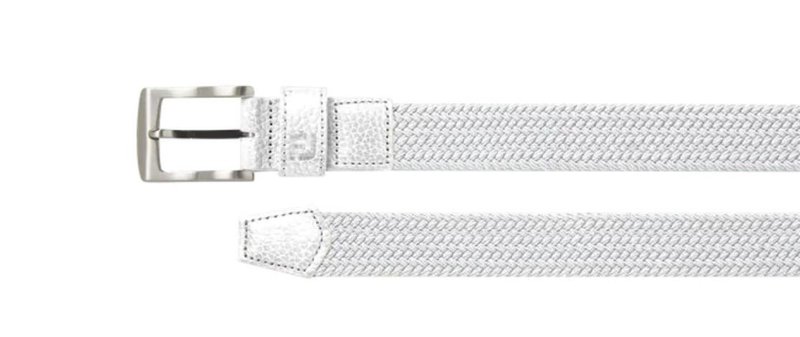 FootJoy Women's Braided ceinture femme, blanc