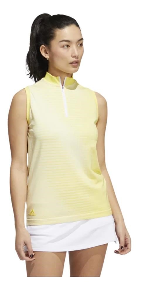 Adidas Primeknit polo sans manches femme, jaune