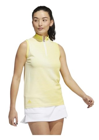 Adidas Primeknit polo sans manches femme, jaune