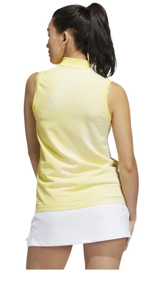 Adidas Primeknit polo sans manches femme, jaune