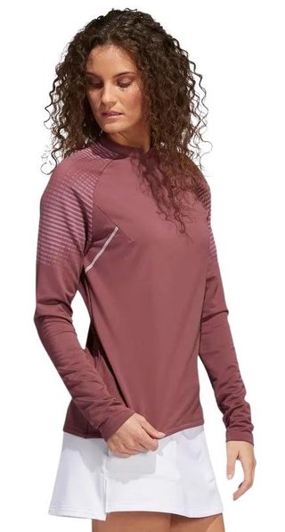 Adidas Cold Rdy Long Sleeve Mock sweatshirt femme, bordeaux
