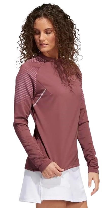 Adidas Cold Rdy Long Sleeve Mock sweatshirt femme, bordeaux
