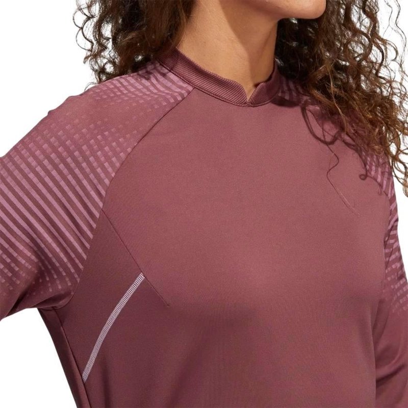 Adidas Cold Rdy Long Sleeve Mock sweatshirt femme, bordeaux