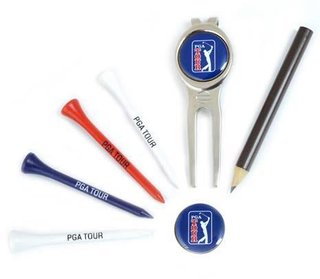 PGA Tour Real Leather Score Card and Accessory Wallet, noir