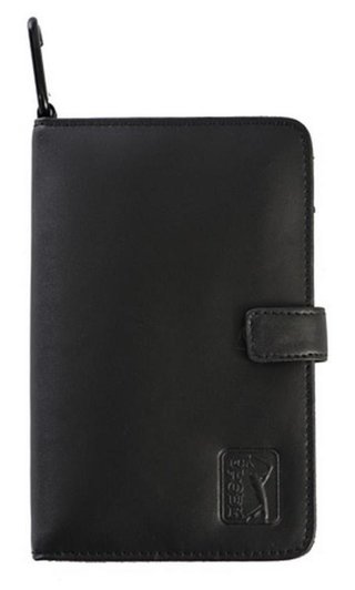 PGA Tour Real Leather Score Card and Accessory Wallet, noir