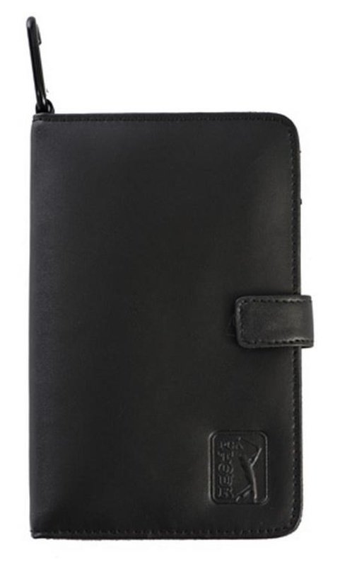 PGA Tour Real Leather Score Card and Accessory Wallet, noir
