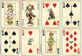 Golfové hrací karty pour canasta, édition limitée Retro