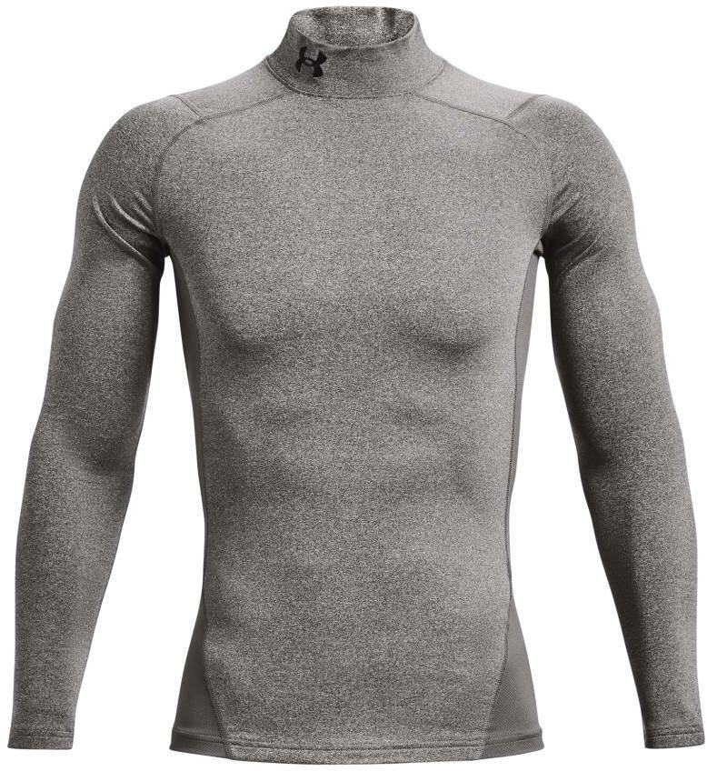 Under Armour ColdGear® Compression Mock haut thermique homme, charcoal light heather/black