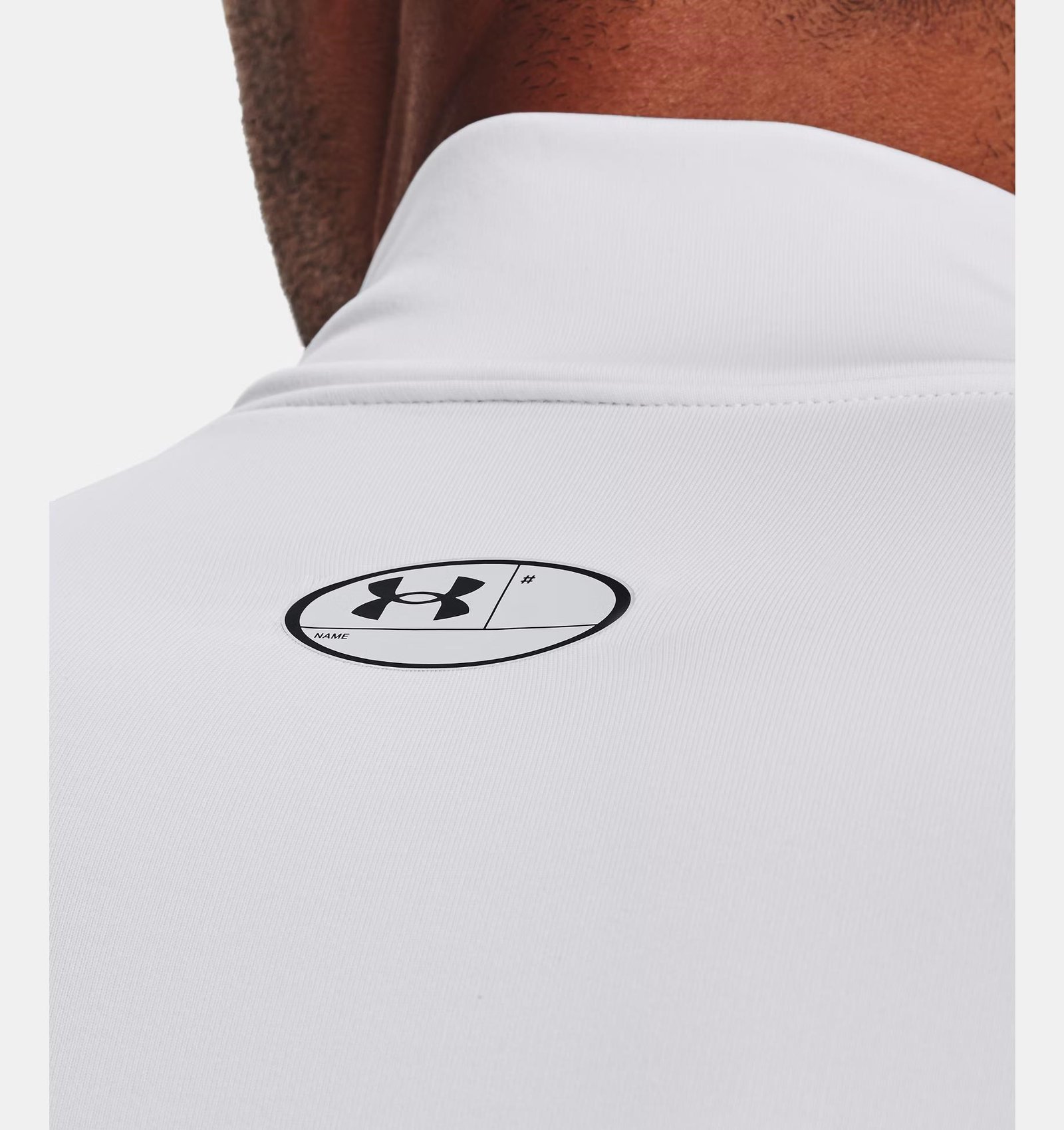Under Armour ColdGear® Compression Mock haut thermique homme, blanc
