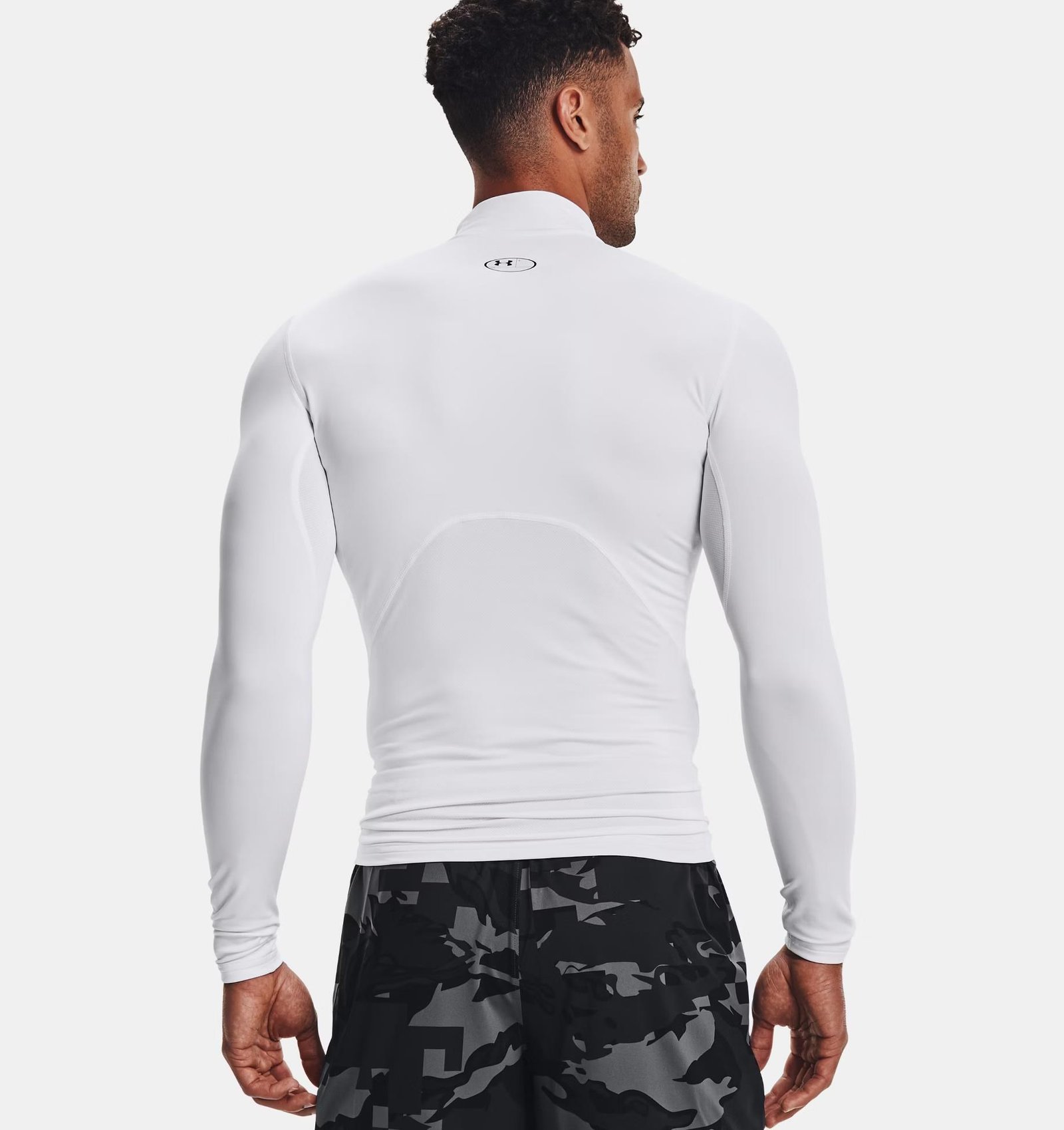 Under Armour ColdGear® Compression Mock haut thermique homme, blanc
