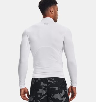 Under Armour ColdGear® Compression Mock haut thermique homme, blanc