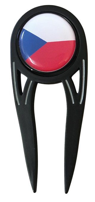 Odyssey Dual divot tool drapeau tchèque, noir