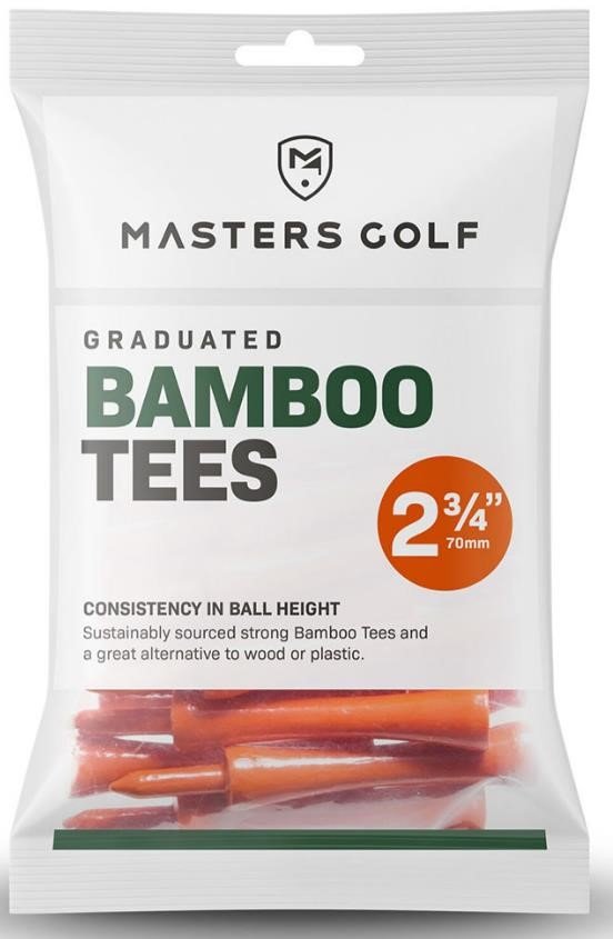 Masters Golf Masters Graduated Bamboo tees 70mm (2 3/4"), 20tees, orange